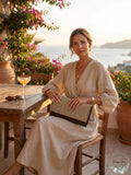 INC Womens Veronica Chain Convertible Clutch Handbag Gold Small by Vanessa Jane