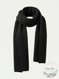 Style and Co Womens One Size Ribbed Solid Knit Sweater Scarf Black by Vanessa Jane