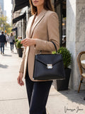 Michael Kors Whitney Large Leather Satchel 30T8SXIS3L Black by Vanessa Jane
