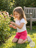 Hanes Little Girls' Ruffle Pocket Shorts, Pink, X-Small -4/5 by Vanessa Jane