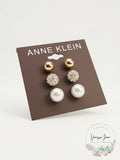 Anne Klein Gold-Tone 3-PC. Set Pave Stud Earrings by Vanessa Jane