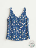 Flora Nikrooz Womens Jamie Printed Knit Pajama Top, Size Large by Vanessa Jane