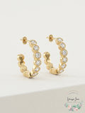 Rachel Rachel Roy Gold-Tone Small Pave Hoop Earrings, 1inch by Vanessa Jane