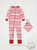 Max & Olivia Baby Girls 2-Pc. Fair-Isle-Print Pajama & Deer Blankie Baby Set by Vanessa Jane