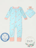 Max & Olivia Baby Girls 2-Pc. Fair-Isle-Print Pajama & Deer Blankie Baby Set by Vanessa Jane