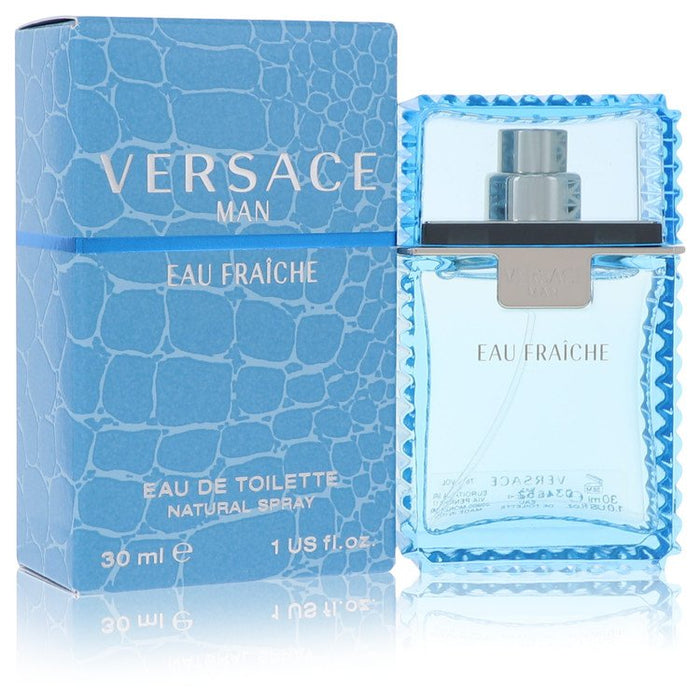 Versace Man by Versace Eau Fraiche Eau De Toilette Spray (Blue) 1 oz for Men by Avera Group