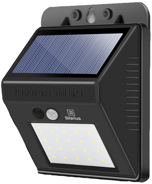 Silarius SIL-SOLARMOTION55 IP65 Solar PIR Motion detect light w Solar panel: 5.5V 100ma 0.55W by Silarius