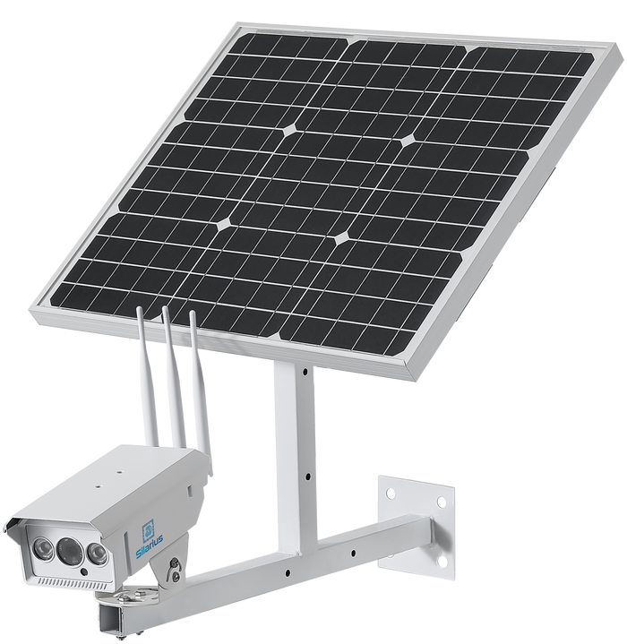 Silarius SIL-SOLARB5MP4G60W40AH Bullet 5MP 3G/4G camera with Solar Panel Power: 60W 40AH app (CamhiPro app) by Silarius