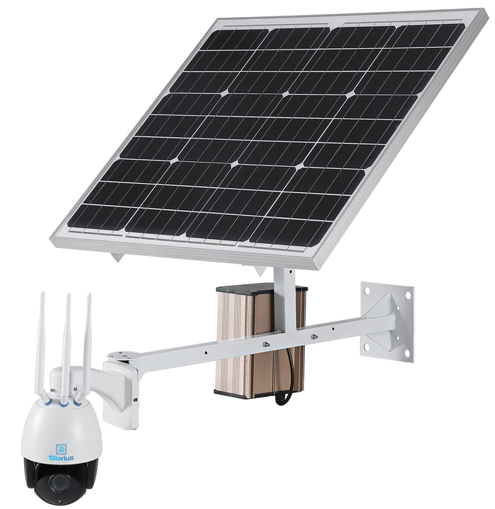 Silarius SIL-SOLARPTZX224G60W40AH PTZ 5MP 3G/4G X22 Optical zoom w/Solar Power: 60W 40AH (CamhiPro app) by Silarius