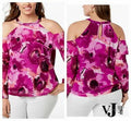 I.n.c. Plus Size Cotton Cold-Shoulder Halter Top by Vanessa Jane