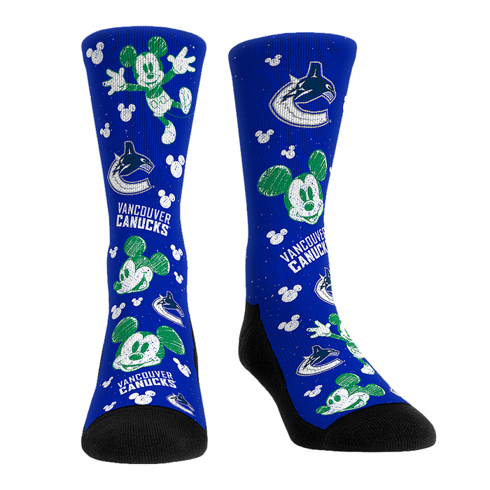 Vancouver Canucks - Disney - Mickey Sketch by Rock 'Em Socks