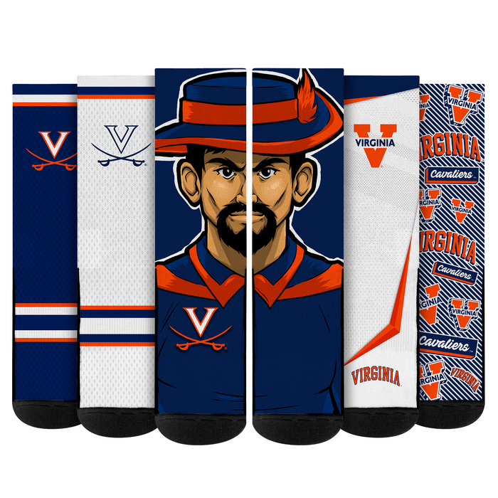 Virginia Cavaliers - Super Fan Bundle 5-Pack by Rock 'Em Socks