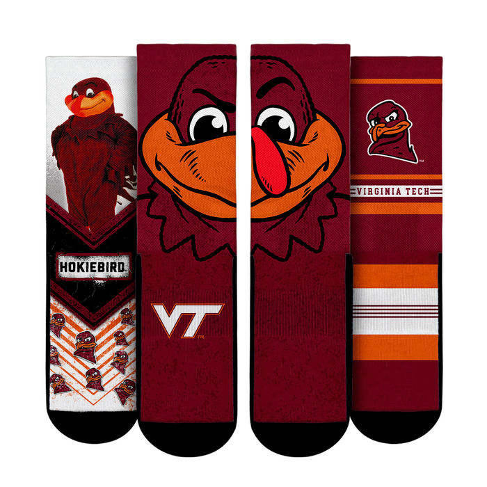 Virginia Tech Hokies - Mascot 3-Pack by Rock 'Em Socks