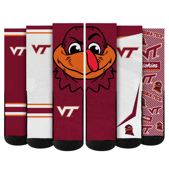 Virginia Tech Hokies - Super Fan Bundle 5-Pack by Rock 'Em Socks