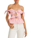 Fore Knot Trim Cutout Top, Size Small by Vanessa Jane