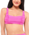 Jessica Simpson Ribbed Bikini Top, Size Large by Vanessa Jane