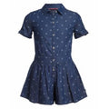 Tommy Hilfiger Toddler Girls Star-Print Cotton Denim Romper by Vanessa Jane