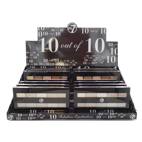 W7 Perfect 10 out of 10 Eyeshadow Palette Browns Display Set, 12 Pieces by Avera Group