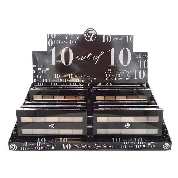 W7 Perfect 10 out of 10 Eyeshadow Palette Browns Display Set, 12 Pieces by Avera Group
