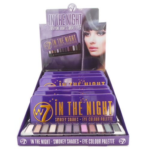 W7 In The Night Smokey Shades Eye Colour Palette Display Set, 6 Pieces plus Display Tester by Avera Group