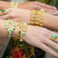 Water Lily Cuff - Turquoise by Christina Greene