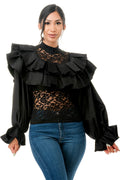 Mock Neck Blouse by The House of Stylez