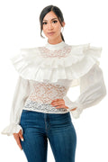 Mock Neck Blouse by The House of Stylez