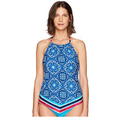 24Th Ocean Blue Multi Viva La Frida Printed Handkerchief Tankini by Vanessa Jane