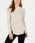 Style & Co Petite Lace-up Sweater by Vanessa Jane
