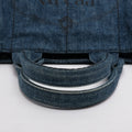 Prada Denim Blue Canapa Logo Tote by Bolt Boutique