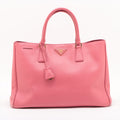 Prada Saffiano Galeria Leather Pink Tote Bag-#1940 by Bolt Boutique