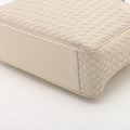 Bottega Veneta Intrecciato Leather 2 Way Handbag White #1816 by Bolt Boutique