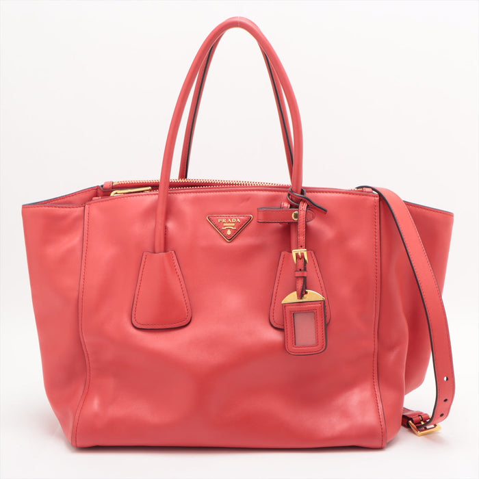 Prada 2 Way Vitello Twin Pocket Calf Tote Bag #1939 by Bolt Boutique