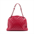 Chanel Matelasse Patent Leather Chain Tote Bag Red Silver Metal Fittings 15XXXXXX #1925 by Bolt Boutique
