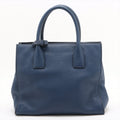 Prada Vitello Daino Leather 2 Way Handbag Navy Blue BN2693 #1981 by Bolt Boutique