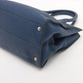 Prada Vitello Daino Leather 2 Way Handbag Navy Blue BN2693 #1981 by Bolt Boutique