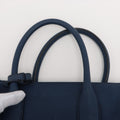 Prada Vitello Daino Leather 2 Way Handbag Navy Blue BN2693 #1981 by Bolt Boutique