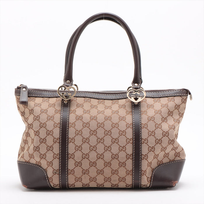 Gucci GG Canvas Canvas &amp; Leather Shoulder bag Beige #2212 by Bolt Boutique