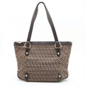 Fendi Zucchino Canvas &amp; Leather Shoulder bag Brown 8BH196 #2328 by Bolt Boutique