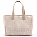 Chanel New Travel Line Nylon &amp; Leather Tote bag Beige Gold Metal Fittings 10249875 #2447 by Bolt Boutique