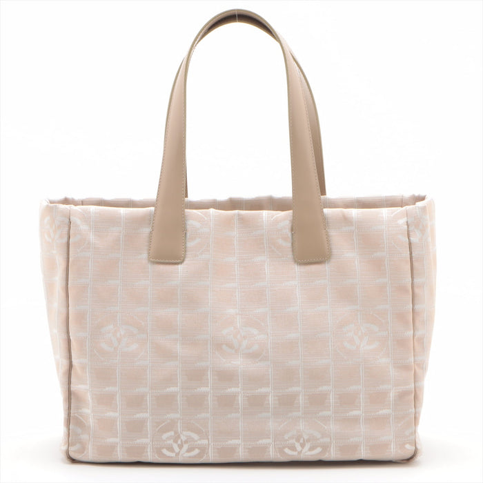 Chanel New Travel Line Nylon &amp; Leather Tote bag Beige Gold Metal Fittings 10249875 #2447 by Bolt Boutique