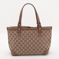 Gucci GG Canvas Canvas &amp; Leather Hand bag Beige 269878 #2438 by Bolt Boutique