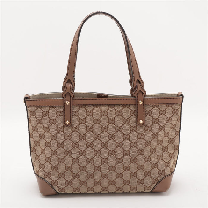 Gucci GG Canvas Canvas &amp; Leather Hand bag Beige 269878 #2438 by Bolt Boutique