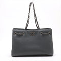 Chanel Coco Mark Caviar Skin Chain Tote Bag Black Gunmetal Fittings 22140581 #2437 by Bolt Boutique