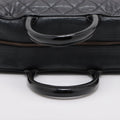 Chanel Logo Matelasse Black Quilted Caviar Skin Bowler Boston Bag #2498 by Bolt Boutique