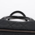 Chanel Logo Matelasse Black Quilted Caviar Skin Bowler Boston Bag #2498 by Bolt Boutique