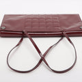 Chanel Chocolate Bar Patent Square Quilt Shoulder Bag Bordeaux Silver Metal Fittings 5 Series #2517 by Bolt Boutique