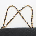 Chanel Paris Limited Matelasse Lambskin Double Flap Double Chain Black Gold Metal Fittings 0 Series #2515 by Bolt Boutique