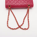 Chanel Matelasse Classic Double Flap 25 Dark Pink Lambskin Gold Metal Fittings 3 Series #2612 by Bolt Boutique