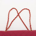 Chanel Matelasse Classic Double Flap 25 Dark Pink Lambskin Gold Metal Fittings 3 Series #2612 by Bolt Boutique